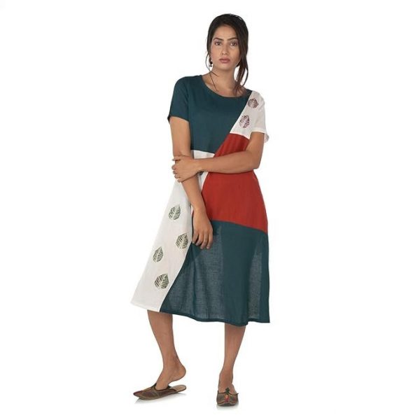 Nandini Studio Women's Cotton Shift midi Dress