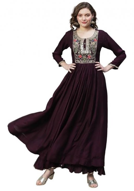 fashor Women's Cotton A-Line Maxi Dress