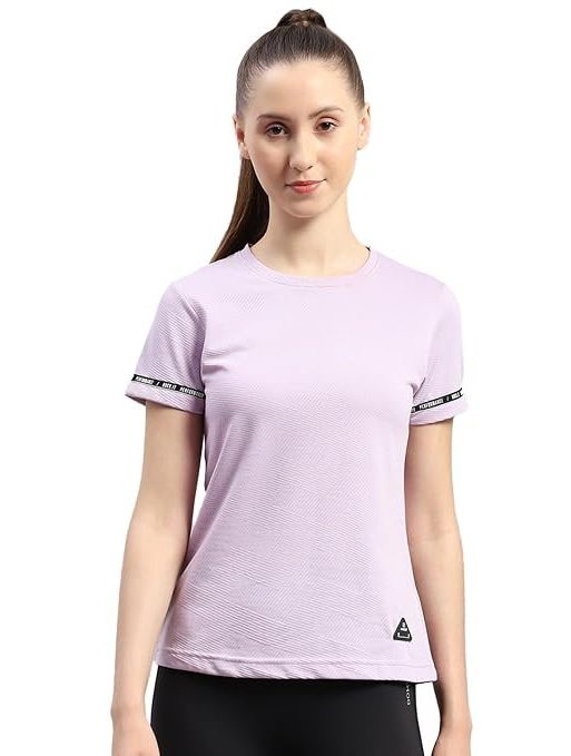 ROCK.IT Rockit from House of Monte Carlo Womens Solid Round Neck Half Sleeve Top