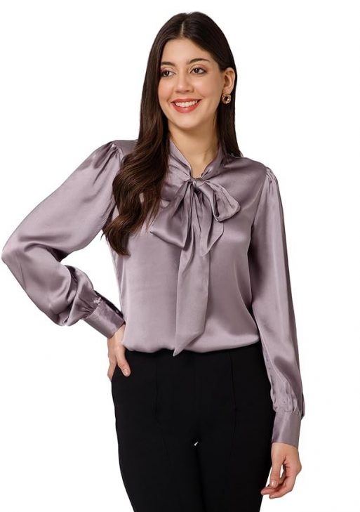 Purys Women's Solid Regular Fit Blouse