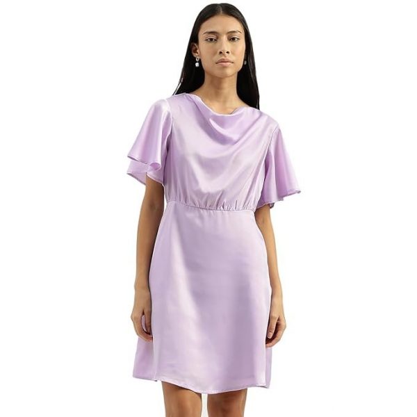 UNITED COLORS OF BENETTON Cowl Neck Solid Dresses