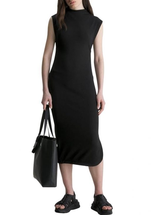 Calvin Klein Jeans Department3424 Cotton Blend Classic Knee-Length Dress