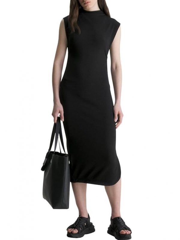 Calvin Klein Jeans Department3424 Cotton Blend Classic Knee-Length Dress