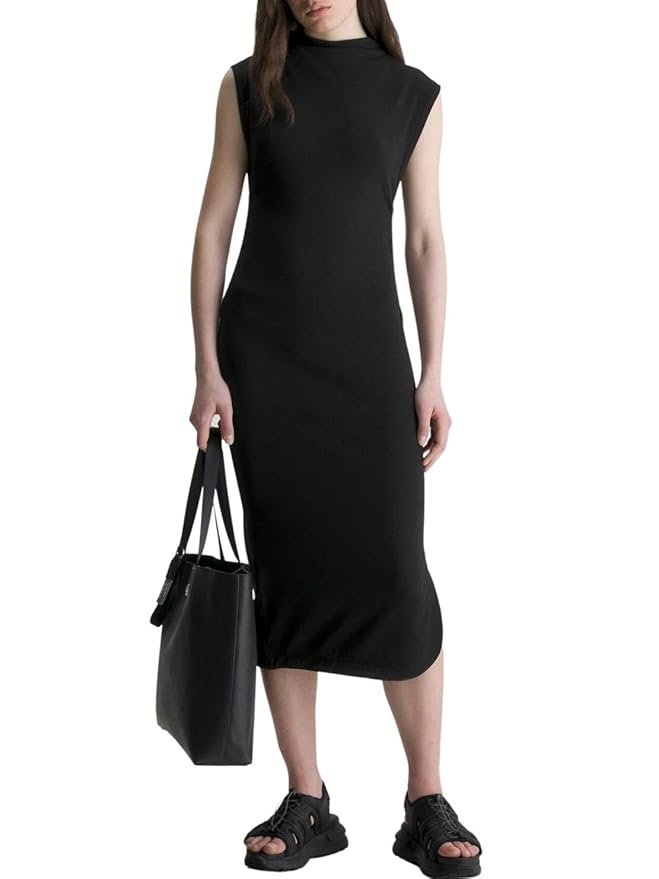 Calvin Klein Jeans Department3424 Cotton Blend Classic Knee-Length Dress