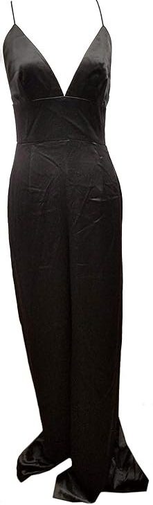 Jill Jill Stuart Women's Satin Jumpsuit, Black, 4
