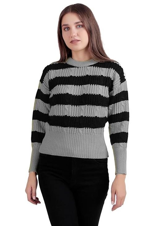 Women's Crop Winter Wool Sweater | Soft and Warm Pullover | Cozy Knitwear for Chilly Weather | Freesize Fits S/M Sizes