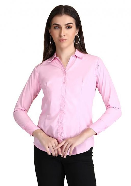 Cinders Women's Stylish Cotton Regular Fit Extra Comfortable Full Sleeve Casual Formal Shirt