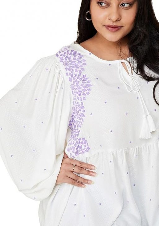 Max Plus Size Women Embroidered Top