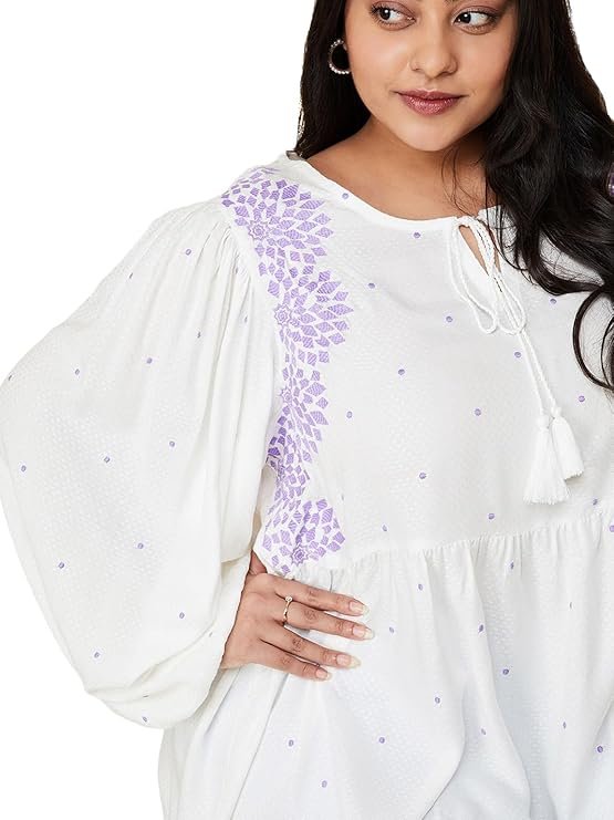 Max Plus Size Women Embroidered Top