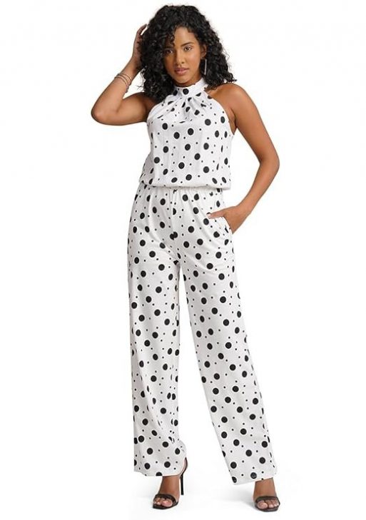 ONE SKY Jumpsuit For Women, Stylish designer jumpsuit For Ladies, Bold And Trendy Tropical Print, Sleeveless Fit for Girls