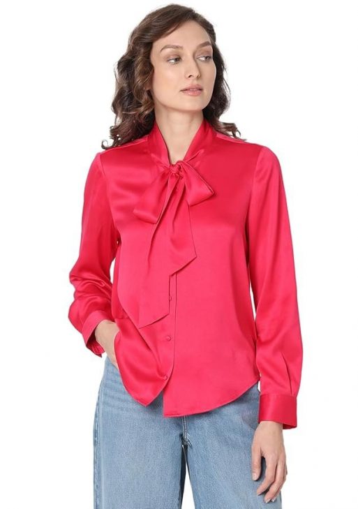 VERO MODA Women's Polyester Regular Fit T-Shirt