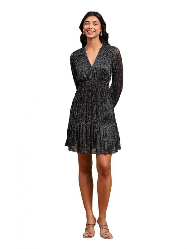 Label RITU KUMAR Black Solid Dress