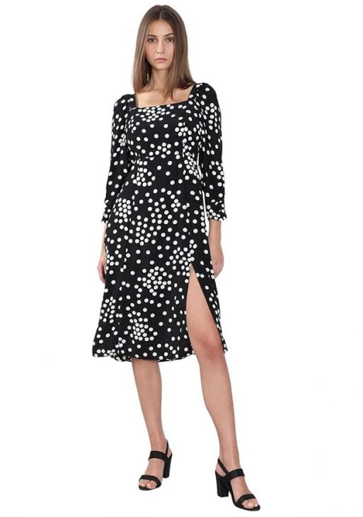 VERO MODA Women's Rayon A-Line Midi Dress