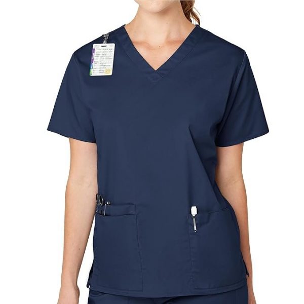 WonderWink Women's Plus-Size Wonderwork V-Neck Scrub Top
