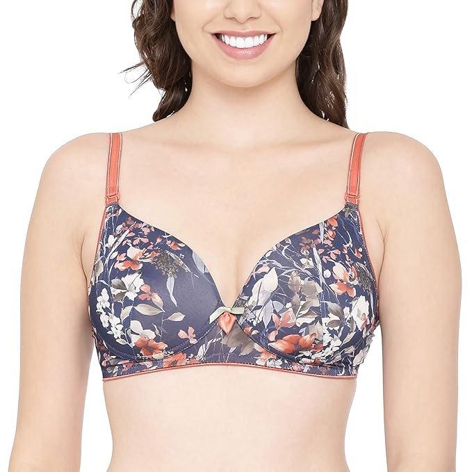 Enamor Women's Polyester Wire Free Seamless T-Shirt Padded Non Wired Bra
