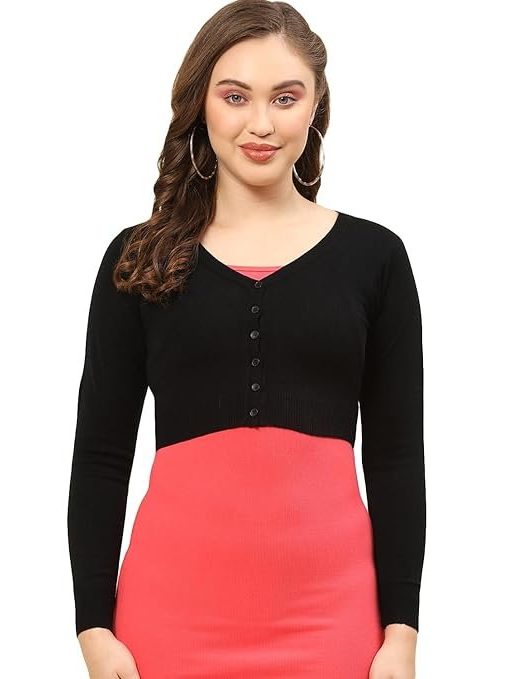 Monte Carlo Womens Solid V Neck Full Sleeve Sweater
