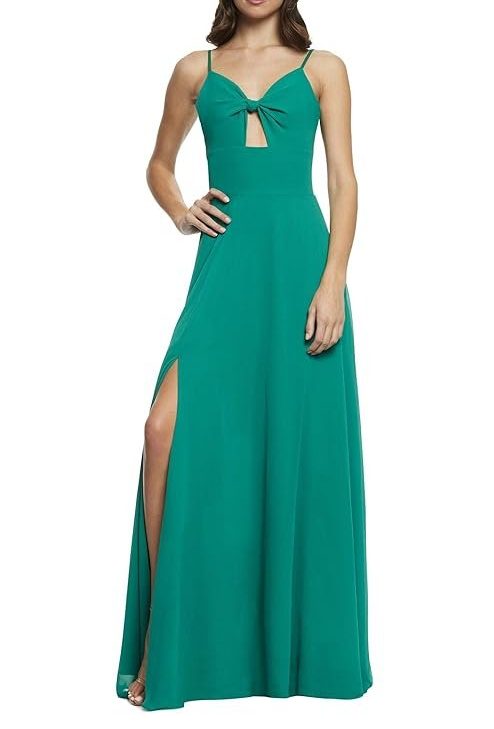 Dress the Population womens Cambria Tie Bodice Evening Dress