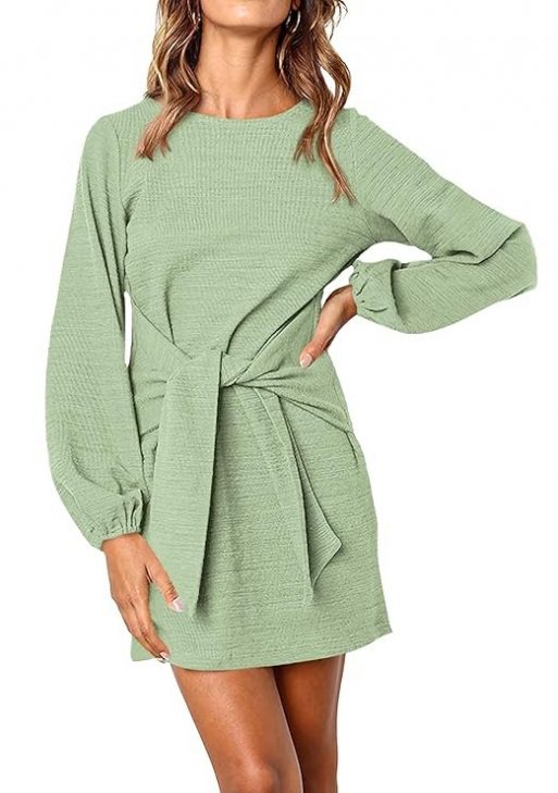 PRETTYGARDEN Women's 2018 Casual Short Sleeve Party Bodycon Sheath Belted Dress with Pockets