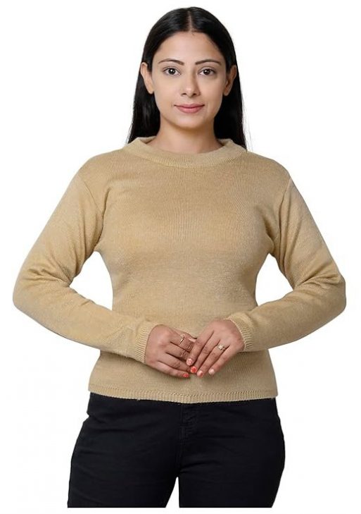 Women Super Warm Wool Solid Sweater for Winter